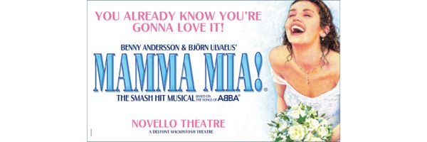 mamma mia at novello theatre in london